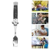 Folding Spring Camping Fork One Button Flick 304 Stainless Steel