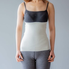 SOAN Soft Silk Belly Wrap, Cotton for Men and Women, Pregnant Women, Maternity Cold Protection, Warm Activities, Unisex, Made in Japan, lvory, Free Size