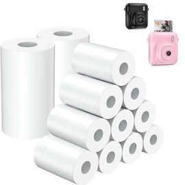 Camkory Newest Kids Camera, Dual-Lens Instant Print Camera, 48MP Selfie Camcorder with Lanyard | 4 Rolls Print Paper | 32GB Card | Safe & Eco-Friendly Design | Perfect Birthday Christmas Toddler Toy Camera for Kids Ages 4-10, Boys & Girls - Color: 12 Rol