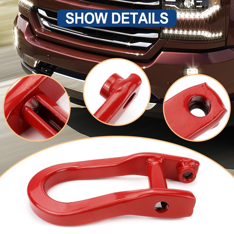 Front Tow Hooks Ring Compatible with 2007-2019 Chevy Silverado GMC