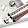 4 Pack Stainless Steel Straws with 2 Built-in Cleaning Brushes