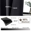 Gwine Black Blackout Curtains for Bedroom 96 Inch Length, Room