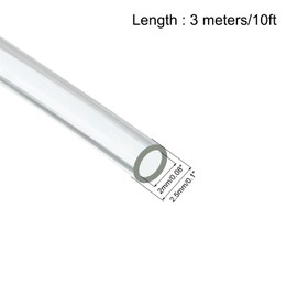 uxcell Clear PVC Tube Wire Harness Tubing, 2mm ID 10ft Sleeve for Wire Sheathing Wire Protection