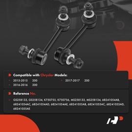 A-Premium 2 x Rear Sway Bar Links Stabilizer Bar Links, Compatible with Chrysler 200 2015 2016 2017