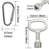EASYKEENECOM Meter Box Key, Gas Box Key, Metal Triangular Key,Silver