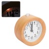 Beech Wooden Mute Silent Alarm Clock No Ticking for Home