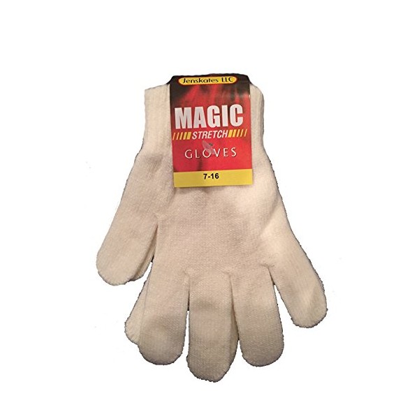 Magic Stretch Gloves for Children 7-16 Years - White