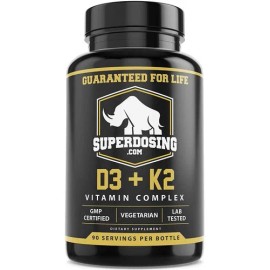Vitamina D3 + K2 Superdosing | 90 Porciones | Alta Potencia | Sin Sabor