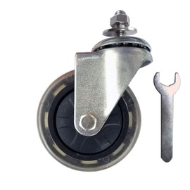 LS&GHY 4" Quiet Rubber Wheel Upgraded Swivel Castors Replacement Wheel for Hoverkart Hoverseat Hoverboard Seat Attachment (Single Screw)