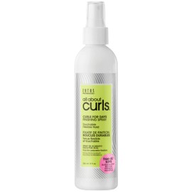 All About Curls® Curls For Days™ Finishing Spray | Touchable Flexible Hold | De-Frizz | Locks Out Humidity | All Curly Hair Types | Vegan & Cruelty Free | Sulfate Free | 8 Fl Oz
