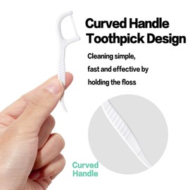 FAMILIFE FAMILIFE Dental Floss Picks, Double Line Flossers 200 Count, Unwaxed Flossing Thinner and Tougher Unflavored Threader Flosser with 4 Travel Cases