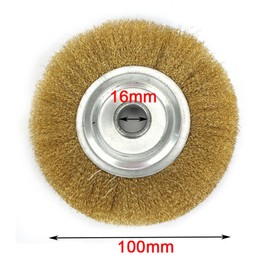 Wire Wheel Brush, 4 Pack 100mm Steel Drill Wire Brush with 16mm Hole Rotating Round Wire Brush for Rust Removal and Cleaning