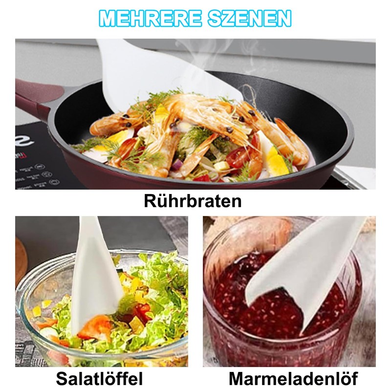 Neuer 2-in-1 Multifunktions-Löffel Spatellöffel, Multi Function Spoon, Hängenden, Hölzernen Griff