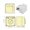 Outdoor Waterproof Switch Socket Dustproof Isolation Rotary OnOff Buttons Indicators