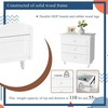 LinkRomat 3-Drawer Nightstand, White Bedside Table Cabinet Side Table Bedroom