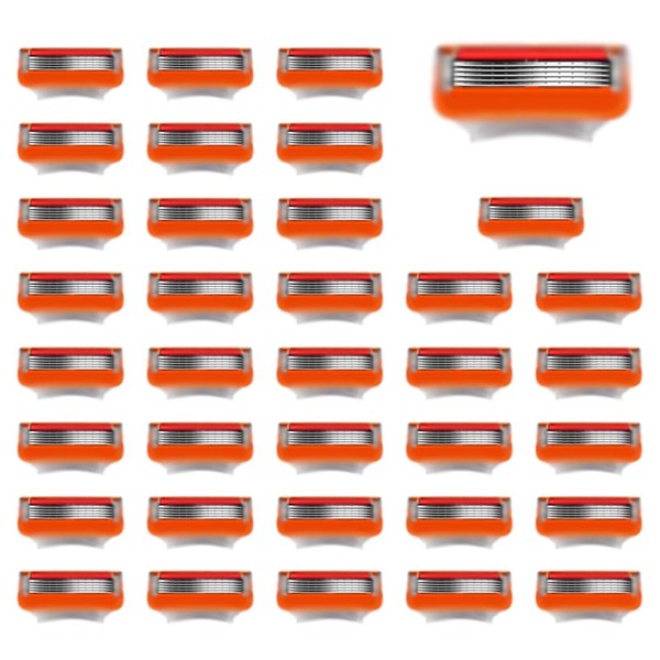36 Replacement Blades Compatible with GL-Fusion 5 Style Razors (orange),