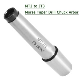Timunr MT2 Shank JT3 MT Drill Chuck Arbor, Alloy Steel After Pulling Type Drill Chuck Arbor for Machine Tool and Milling Machine Processing