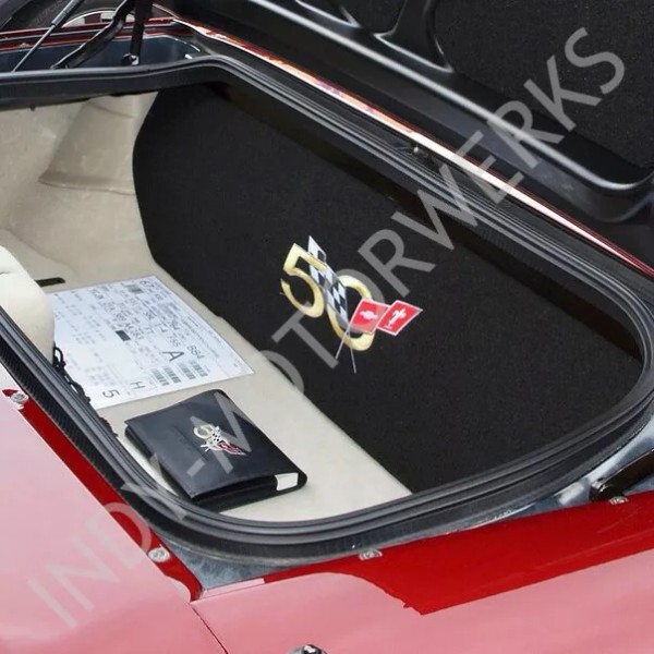 INDY-MOTORWERKS C5 CORVETTE TRUNK DIVIDER PARTITION 50th CROSS FLAG EMBROIDERED
