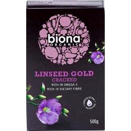 Biona Organic Cracked Linseed Gold 500g x 2 (Pack of 2)