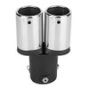 Car modified double exhaust rear pipe, stainless steel universal silencer,