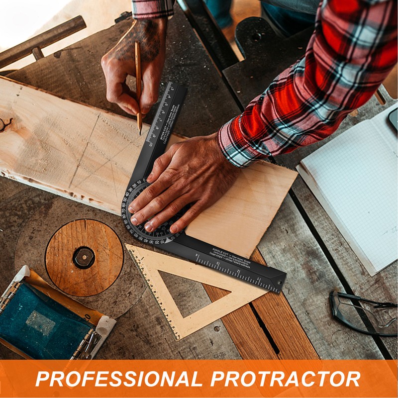 Miter Saw Protractor Angle Finder Gauge Laser Scale for Carpenters