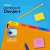 OS Plus 5-Tab Plastic Binder Dividers, Insertable Multicolor Big Tabs,