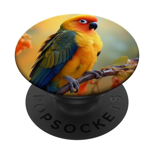 Sun Conure Beautiful Bird Nature Colourful PopSockets with Interchangeable PopGrip