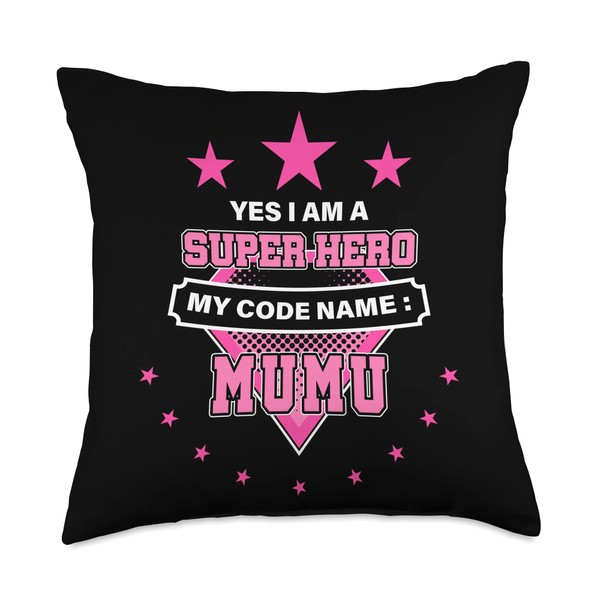 Yes I'm A Superhero Codename MuMu Funny Mother's Day Throw