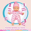 Nenuco Soft Doll with 3 Functions, Makes Baby Sounds When