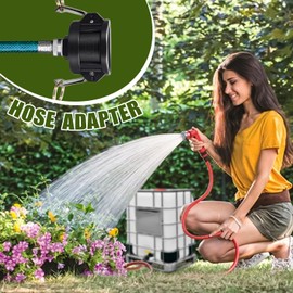 UMETASS 275 330 Gallon IBC Tote Fittings, Adapter, Tank Drain Adapter for Garden Hose 2 Inch Camlock Fittings to 3/4 Inch Male Thread