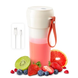 IHOM Portable Blender, Rechargeable Cordless Portable Blender for Shakes and Smoothies,10.5Oz BPA-Free Mini Blender,30 Watts, Single Serve Blender Cup for Kitchen, Gym, Travel, Office (Cream White)