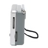 Portable Pocket Radio AM/FM Classic Elegant Design Silver Grey Battery