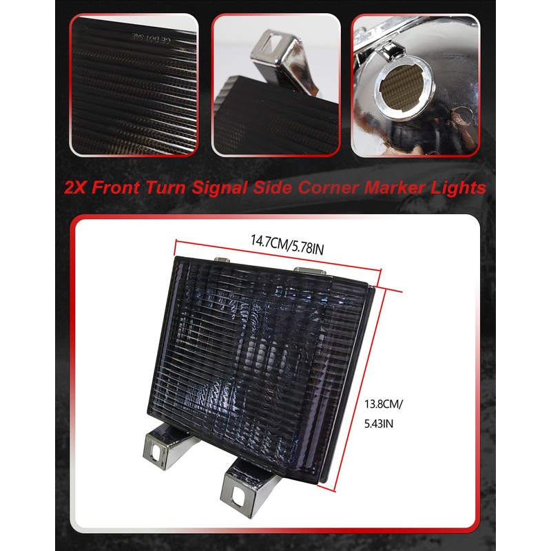 MODIPIM Clear Lens Front Grille Switchback LED DRL/Signal Lights For