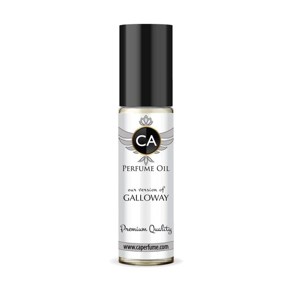 CA Perfume Impression of Galloway For Women & Men Replica Fragrance Body Oil Dupes Alcohol-Free Essential Aromatherapy Sample Travel Size Concentrated Long Lasting Roll-On 0.3 Fl Oz/10ml