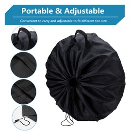 CICMOD Tire Covers 4 Pack, Tire Wheel Protector for Truck, SUV, Trailer, Camper, RV - Universal Fits Tire Diameters 27-31 Inch, Black