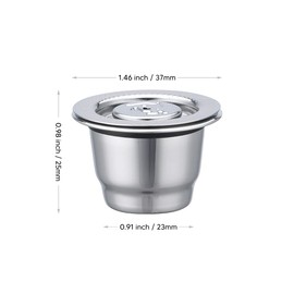 Stainless Steel Reusable Coffee Capsules Fit For Nespresso Capsules OriginalLine, Metal Refillable Espresso Coffee Filter Pods Compatible For Nespresso Machines Brewers