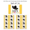 Let's Fiesta - Mini Wine and Champagne Bottle Label Stickers