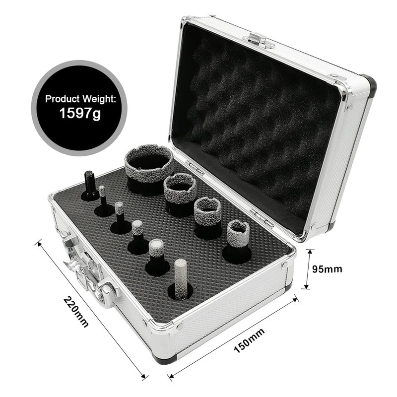 SHDIATOOL Diamond Core Drill Bits Hole Saw Kit for Porcelain