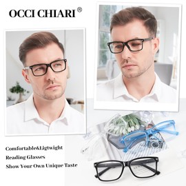 OCCI CHIARI 6.0 Lightweight Reading Glasses Men Designer Readers 1.0 1.25 1.5 1.75 2.0 2.25 2.5 2.75 3.0 3.5 4.0 5.0 6.0
