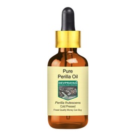 Devprayag Pure Perilla Oil (Perilla frutescens) with Glass Dropper Natural Therapeutic Grade Cold Pressed 50ml (1.69 oz)