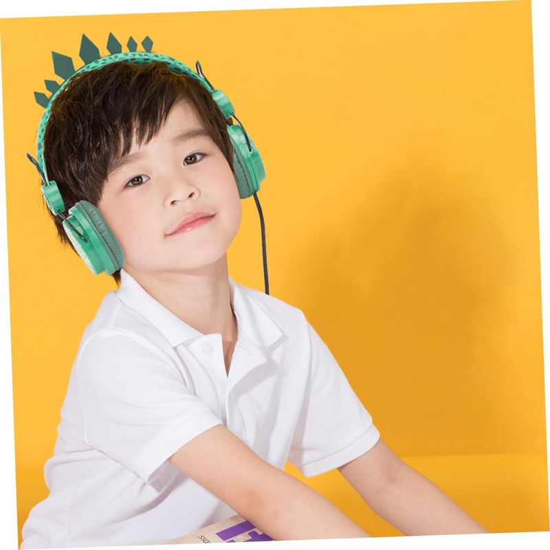 IWOWHERO S Headphones Dinosaur Ear Headset Headphones for Boys and
