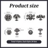 PH PandaHall 80 Sets Skull Head Rivets Screw Back Skull