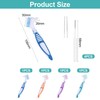 Pack of 4 denture cleaning brushes and 4 pieces interdental