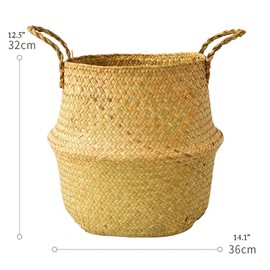 artificial christmas tree Spruce Christmas Tree Basket Mini Christmas Decor Tree Basket Plant Basket Picnic And Grocery Basket Storage Baskets Bin,4 Sizes flocked christmas tree ( Color : A 32cm )