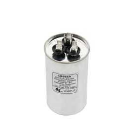 45+5uF MFD ±5% 370/440VAC 60HZ CBB65A Dual Round Multi-Purpose Run Start Capacitor for AC Motor or Air Condenser Straight Cool