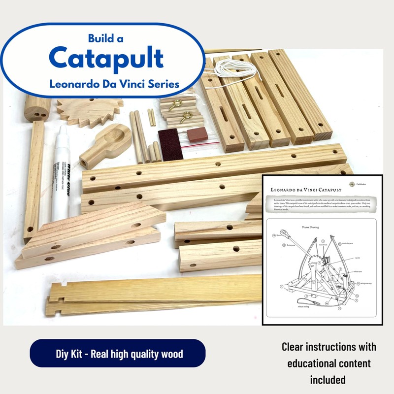 Pathfinders STEM Kits – Leonardo da Vinci Catapult kit |
