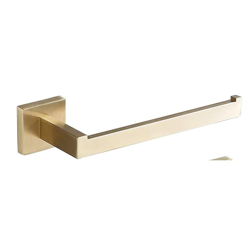 Housler® Brushed Brass (Gold) Square Bathroom accessories (Sq.BB.Toiler Holder)