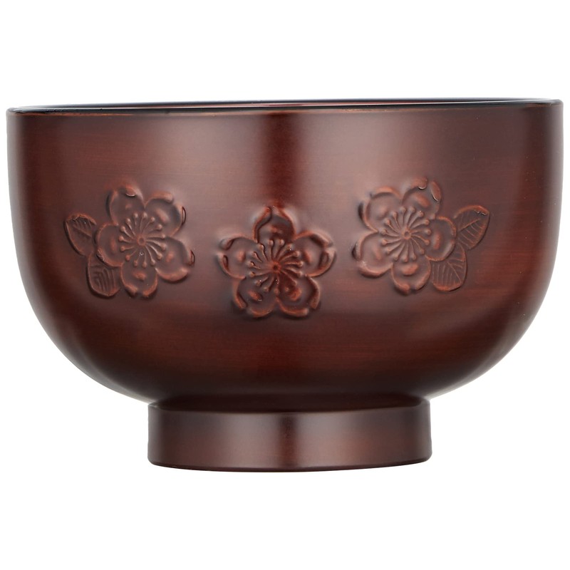 山中塗 レンジ 汁椀 2個セット 栃木目(うさぎ彫&さくら彫) M15440