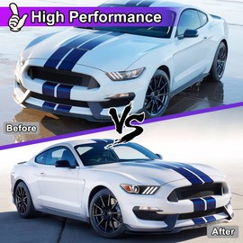 Nixon Offroad Headlights for Ford Mustang 2015-2017, Shelby GT350 2016-2020, Shelby GT500 2020-2022 Head Lights Assembly LED Projector DRL Replacement Turn Signal Lights High Low Beam(Passenger Side)