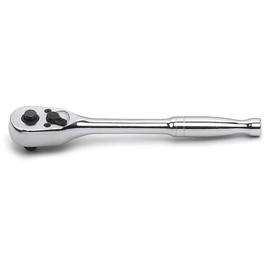 Edward Tools Quick Release 1/4 Inch Stubby Ratchet Wrench, 5 Inches Long, Heavy Duty Steel Construction, SAE/Metric